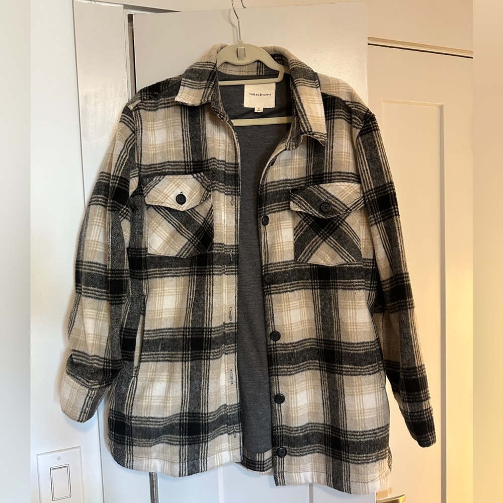 Thread & Supply Plaid Shacket - Picture 2 of 3